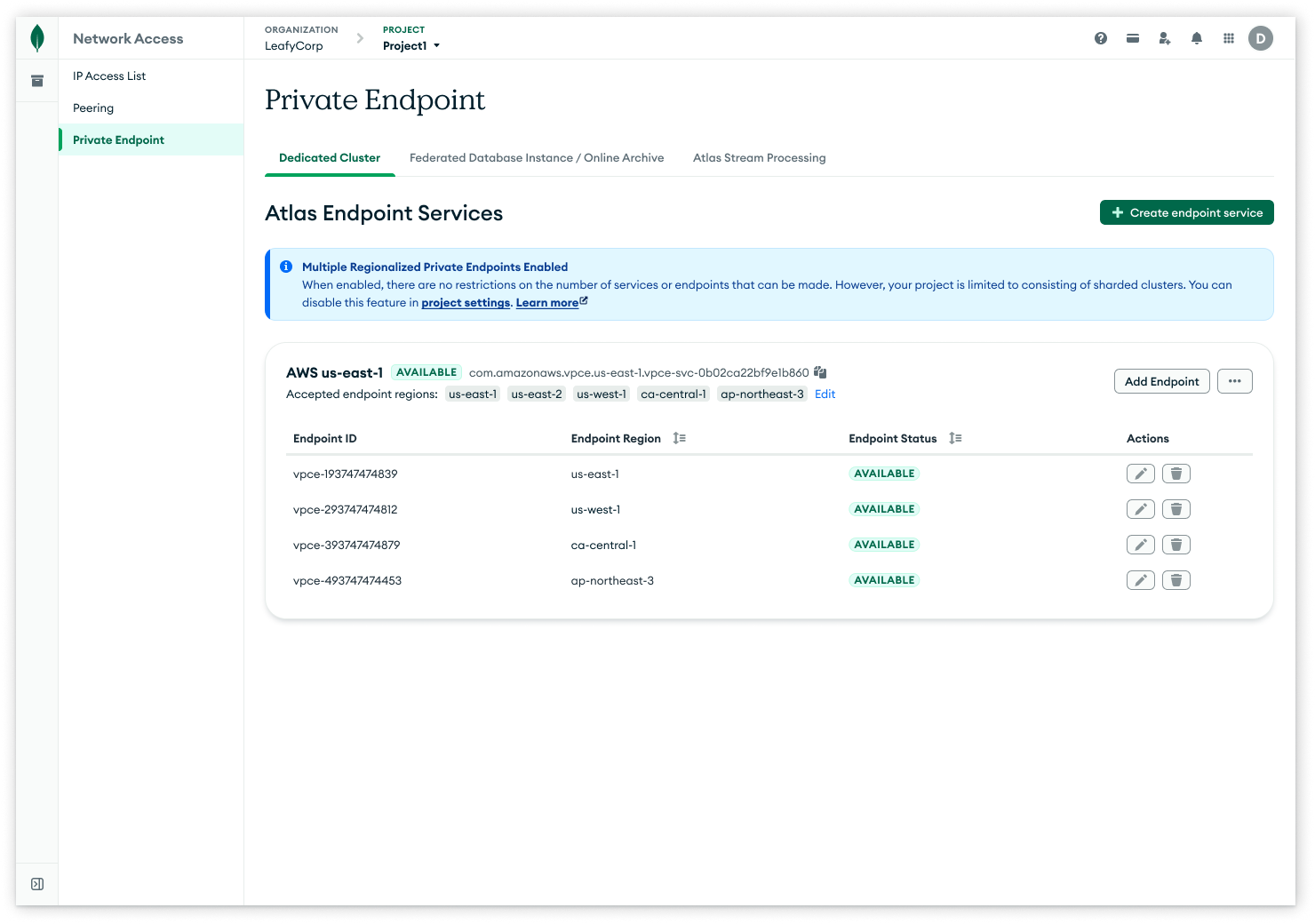 AWS Cross-Region Private Endpoints